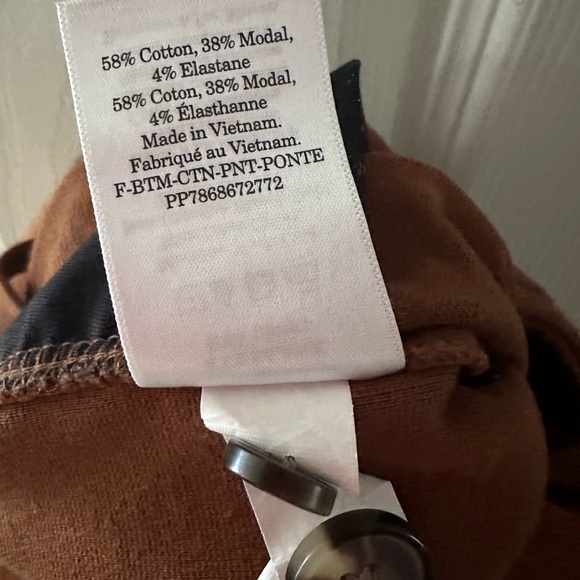 Everlane Brown The Work It Ponte Knit Pants Women Size 4 Stretch Front Seam - Picture 6 of 9